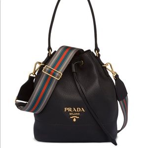 Prada Daino Leather Bucket Bag